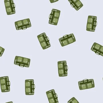 Seamless pattern wheels carry on bag cartoon vector 库存插图