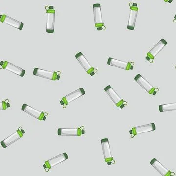 Seamless pattern whey protein shaker cartoon vector Stock Illustration