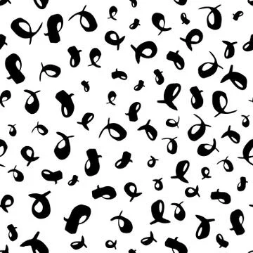 Seamless pattern with whimsical grunge strokes Stock Illustration