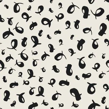 Seamless pattern with whimsical grunge strokes Stock Illustration