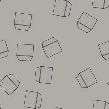 Seamless pattern whiskey ice cubes reusable cartoon vector Stock Illustration
