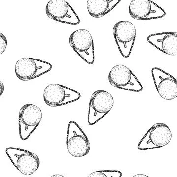 Seamless pattern whiskey pocket flask sketch hand drawn Illustration