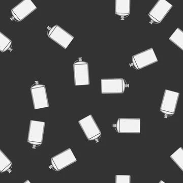 Seamless pattern whisky flask alcohol cartoon vector Stock Illustration