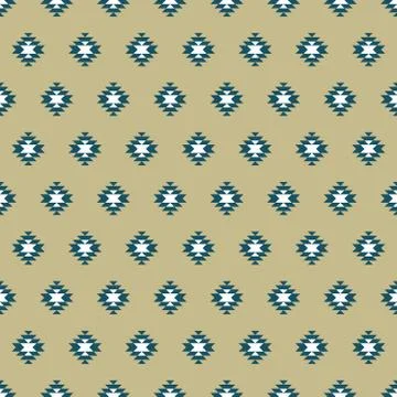 Seamless pattern with white and blue kilim Stock Illustration