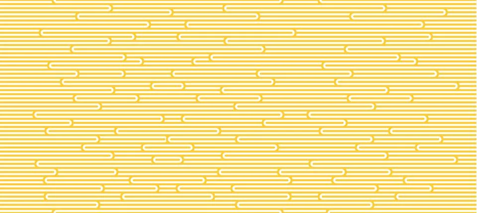 Seamless Pattern with White and Yellow ramen. Sea Waves Texture. Noodle and Illustrazione stock