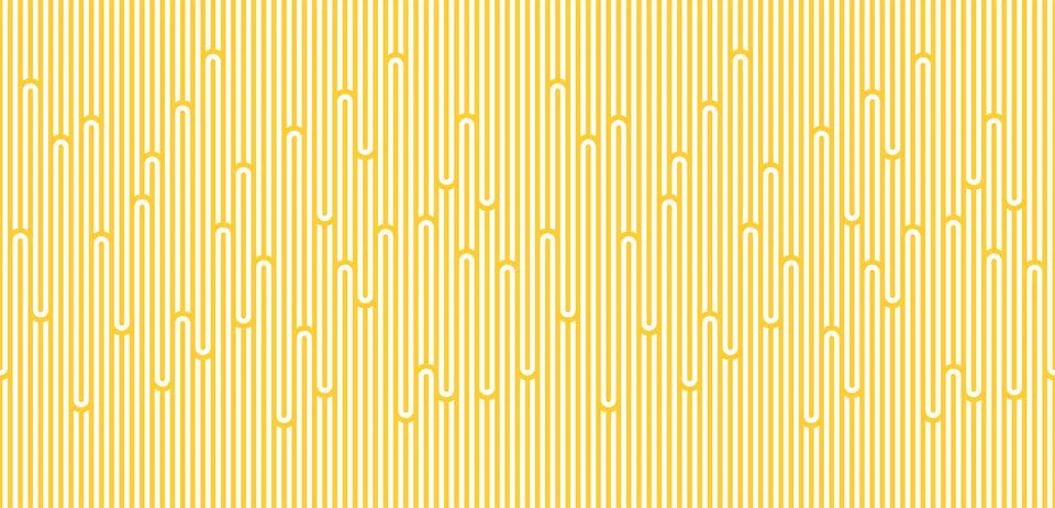 Seamless Pattern with White and Yellow ramen. Sea Waves Texture. Noodle and Illustrazione stock