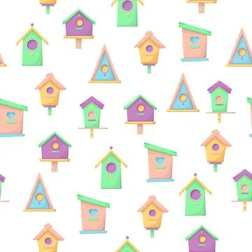 Seamless pattern on a white background. A set of icons. Stock Illustration