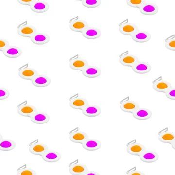 Seamless pattern on a white background with a small toy. Stock Illustration