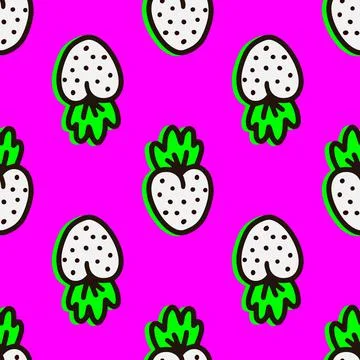 Seamless pattern with white berries. Vector illustration 库存插图