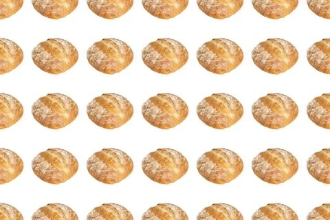 Seamless pattern of white bread on a light background Stock Photos