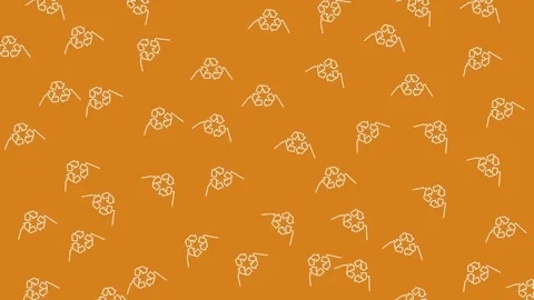 Seamless pattern of white checklist icons on a blue background for surveys Stock Footage 345539092
