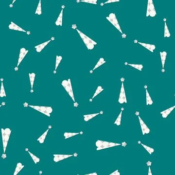 Seamless pattern white Christmas tree from circles. New Year vector illustration Stock Illustration