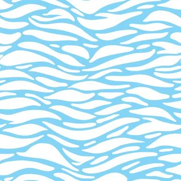 Seamless pattern. White clouds in the form of stripes on a blue background. イラスト素材