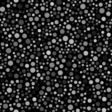 Seamless pattern with white dots on black background. Vector. Stock Illustration