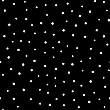Seamless pattern with white dots on black background. Vector Stock Illustration
