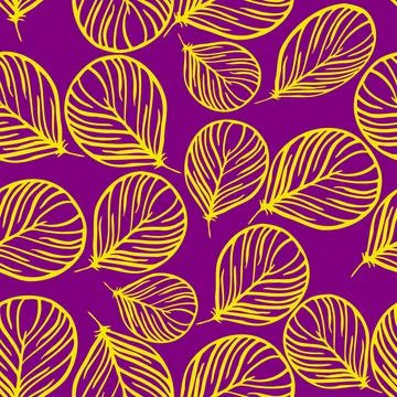 Seamless pattern of white feathers on pink background Stock Illustration