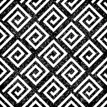 Seamless pattern with white geometric forms 7617 Illustrazione stock