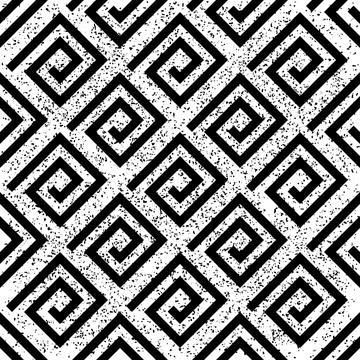 Seamless pattern with white geometric forms 7828 Illustrazione stock