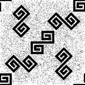 Seamless pattern with white geometric forms texture 10  8149 Illustrazione stock