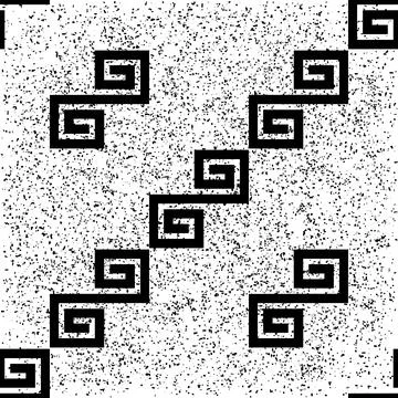 Seamless pattern with white geometric forms texture 5  8156 Illustrazione stock