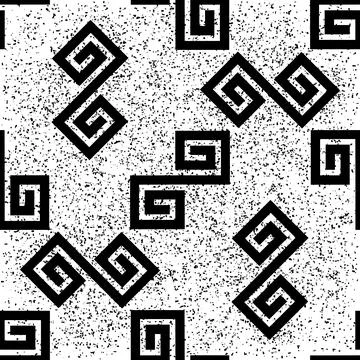 Seamless pattern with white geometric forms texture 9  8160 Illustrazione stock