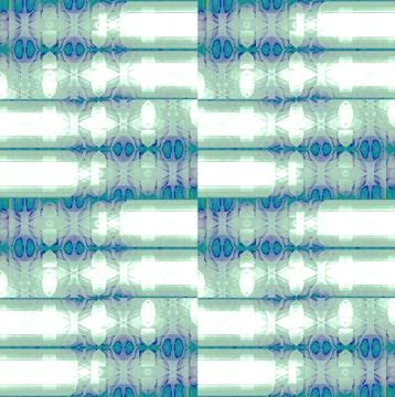 Seamless pattern white green turquoise purple Stock Illustration