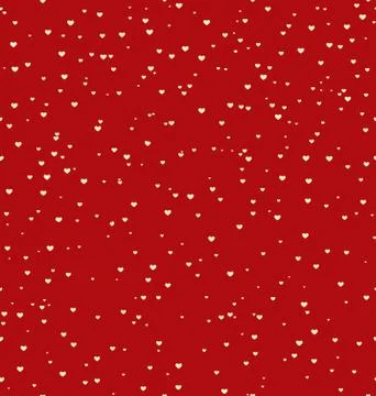 Seamless pattern with white hearts isolated on red Stock Illustration