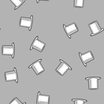 Seamless pattern White metal rivet fastener component on flat background 스톡 일러스트