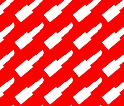 Seamless pattern of white open lipstick tube on red background Stock Illustration