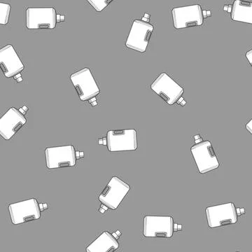 Seamless pattern White plastic detergent bottle for cleaning products Stock Illustration