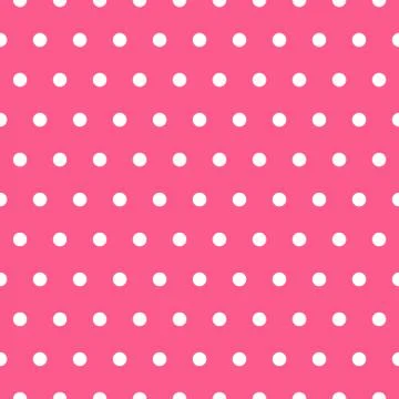 Seamless pattern with white polka dots. scrapbook, baby shower and wedding cards Stock Illustration