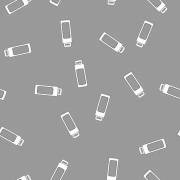 Seamless pattern White product retail packaging blank mockup template Stock Illustration