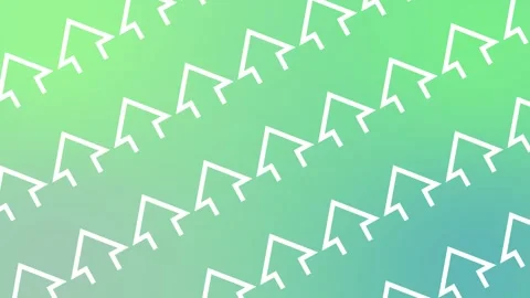 Seamless pattern with white rising arrow icons on a green gradient background an Stock Footage 328990076