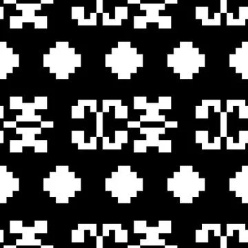 Seamless pattern with white shapes Stock Illustration