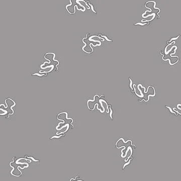 Seamless pattern White smoke puff vapor or steam Stock Illustration