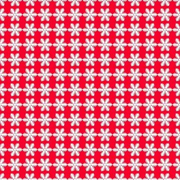 Seamless pattern with white snowflakes on a red background. Christmas texture Stock Photos