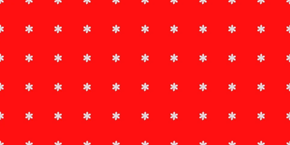 Seamless pattern with white snowflakes on a red background. Christmas texture Stock Photos