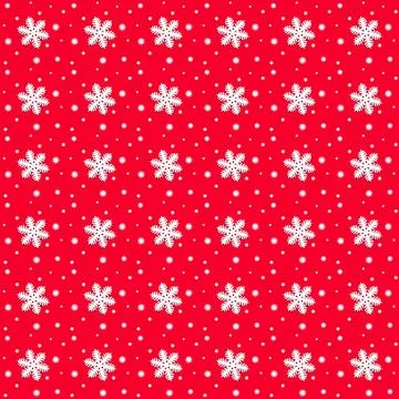Seamless pattern with white snowflakes on a red background. Christmas texture Stock Photos