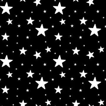 Seamless pattern with white star shaps Stock Illustration