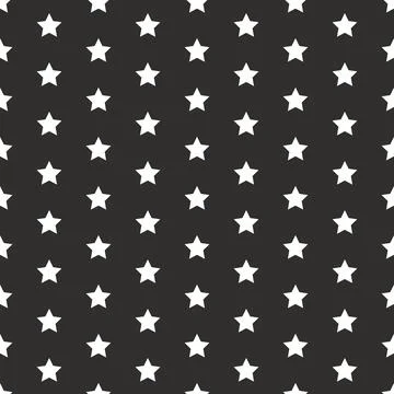 Seamless pattern white stars on black background minimal night sky repeat イラスト素材