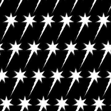 Seamless pattern with white stars Stock Illustration