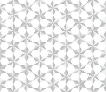 Seamless pattern white stars polygon background - Vector illustration Stock Illustration