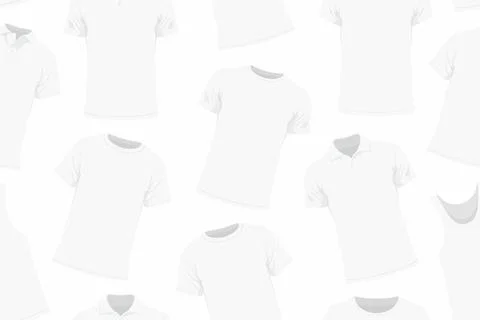 Seamless pattern of white t-shirts Stock Illustration