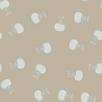 Seamless pattern white vase flower ceramic cartoon vector 스톡 일러스트
