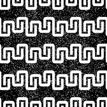 Seamless pattern with white zigzag lines texture 4  8078 Illustrazione stock