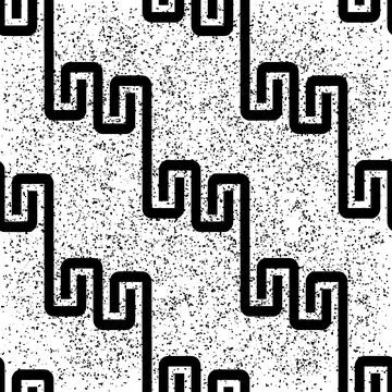 Seamless pattern with white zigzag lines texture 3  8175 Illustrazione stock