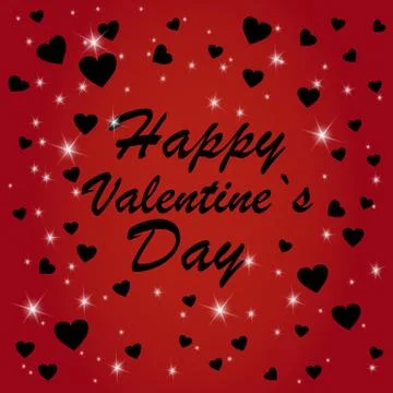 Seamless pattern whith black hearts Stock Illustration