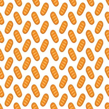 Seamless pattern with whole white loaf bread Stock Illustration