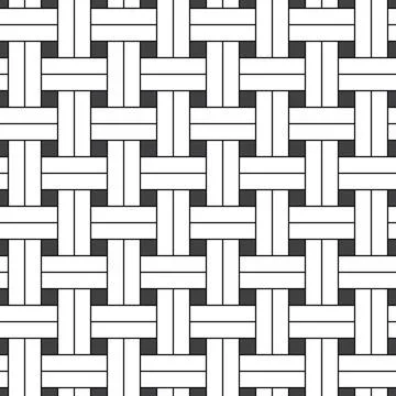 Seamless pattern wicker basket weaving background. Stock Illustration