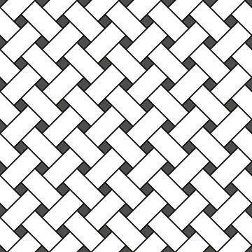 Seamless pattern wicker basket weaving background. Stock Illustration